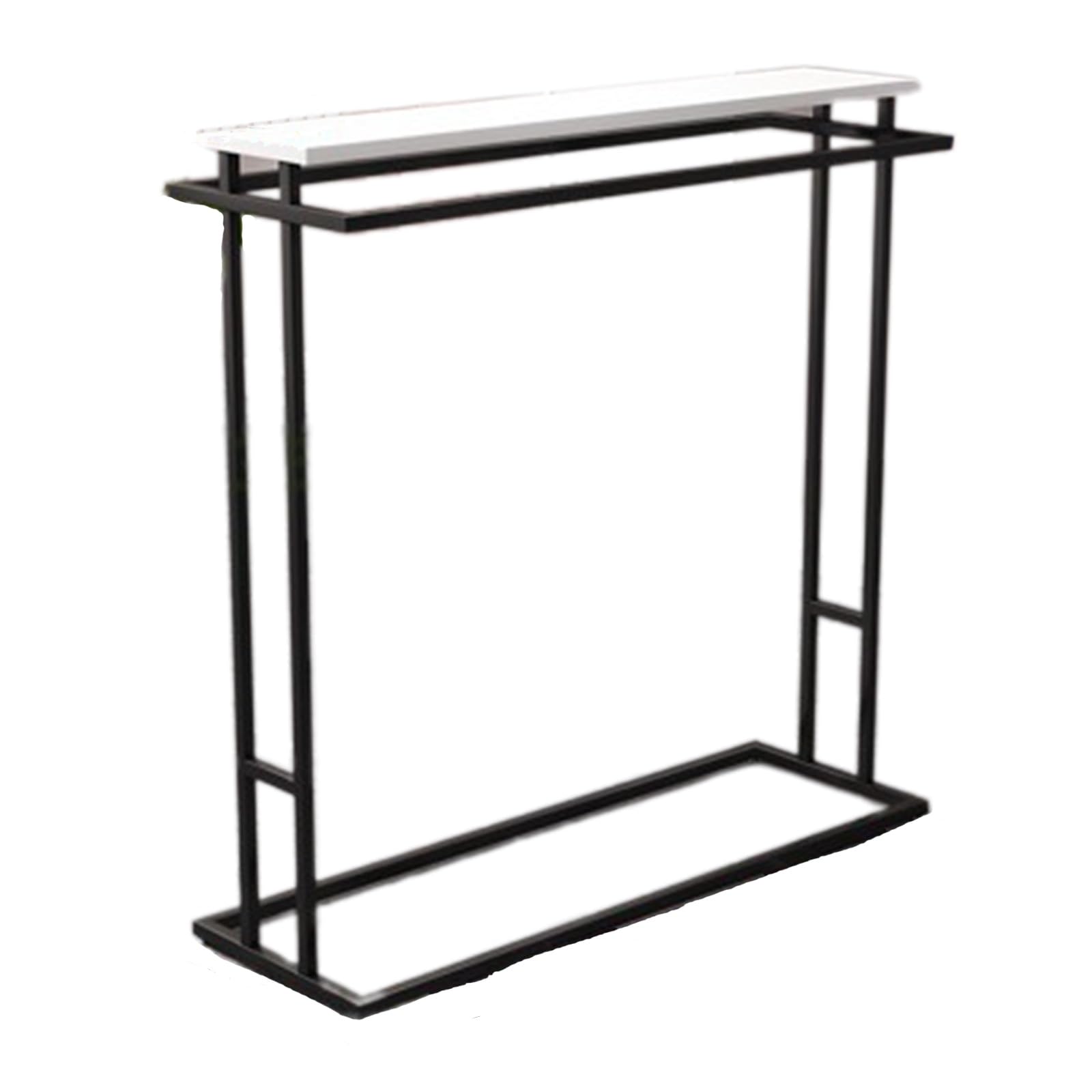 MYUYEE Modern Heavy Duty Clothing Rack, Double Rod Garment Rack With Hanging Shelf, Clothes Display Orga For Bedroom Or Store, White, 150X50X150Cm(Black-100 * 50 * 130Cm)