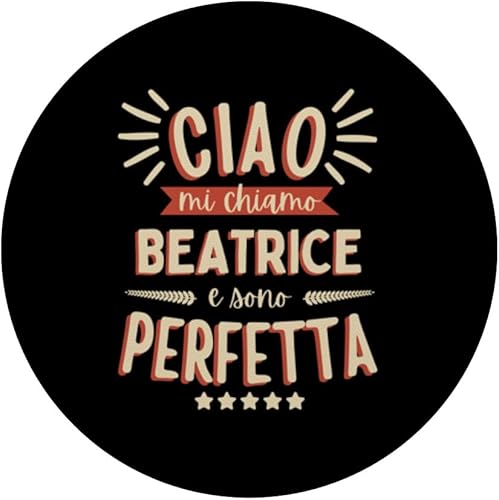 Miniatura 3 de Beatrice Idea Regalo Personalizzata Amica Nome Divertente PopSockets Standard PopGrip