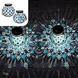 Gadgy Solarleuchte Kugel | Außenlaternen | Set 2 Garten Laternen für Draußen | Balkon Solar | Deko Kugeln Garten |Tischleuchte Solar Außen | Solarlater