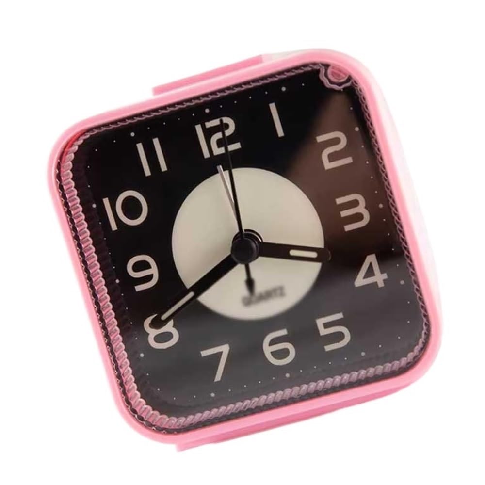 YHxFlux Table clocks 3 Inch Analog Alarm Clock for Bedroom Living Room Study School Dormitory with Night Light Multifunctional for bedrooms