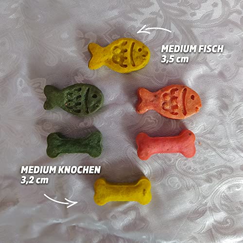 Collory Medium Fisch (3,5cm) Silikon Leckerli Backmatte, Hundekekse selbst backen, Pralinenform, Bonbonform, Material antihaftend und lebensmittelecht (BPA-Frei)