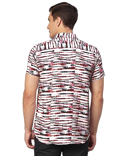 Image of Venisa Men's Cotton Blended Printed Casual Shirt