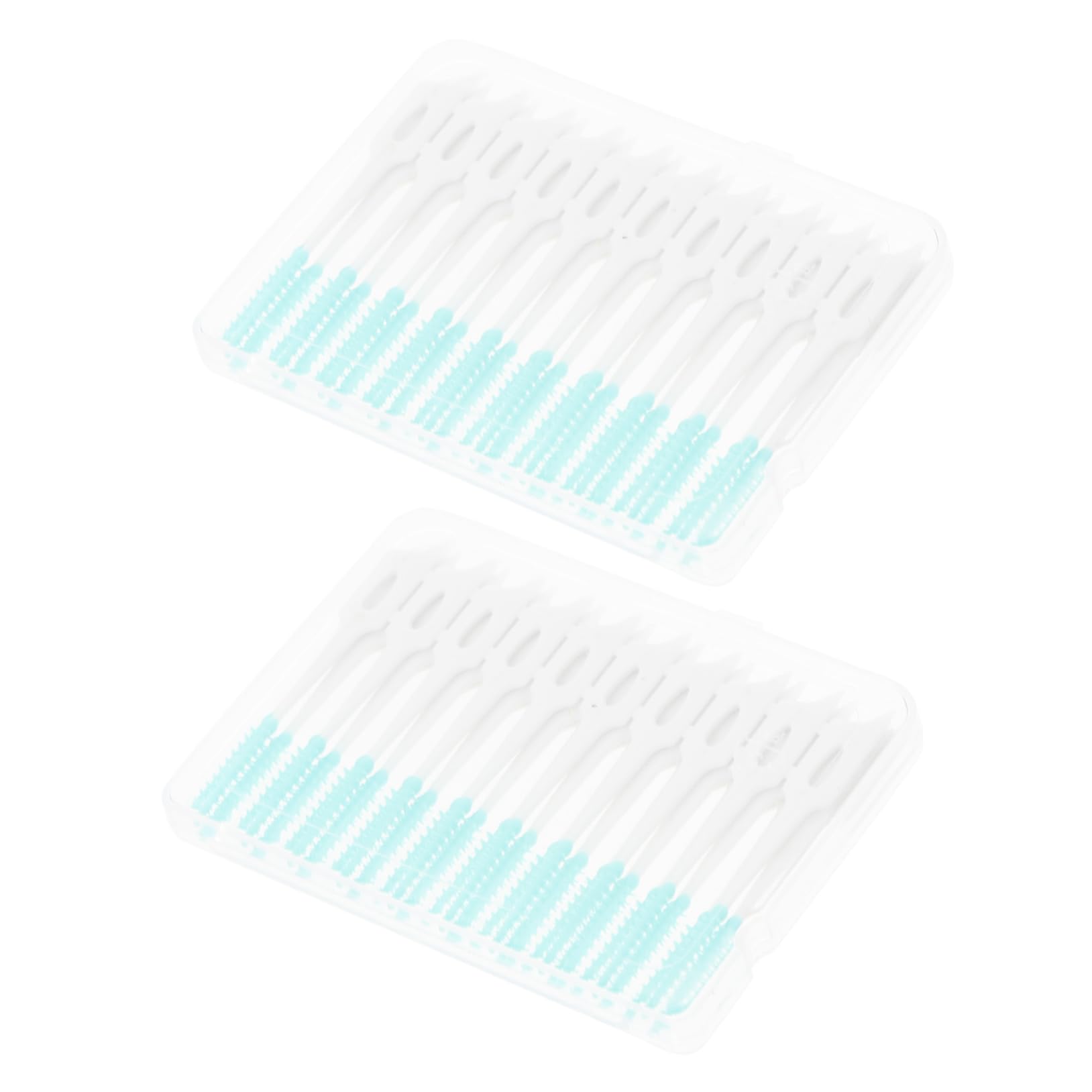 FOYTOKI 80pcs Interdental Cleaning Tools Portable Tooth Floss Picks for Oral Care Elastic Gum Massage Brushes for Pack Picks Box