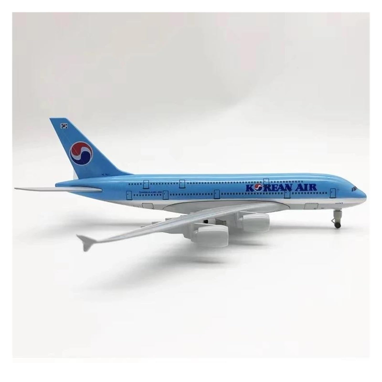 Modello In Lega Di Metallo Da 20 Cm Per Aereo Coreano Airbus 380 A380 Pressofuso Con Ruote Modello di Aereo in lega