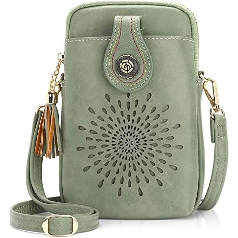 APHISON Crocodile Leather Women's Shoulder Bag Bags Fashion Women's Handbag Handmade - Gift for Women, H-green Cover