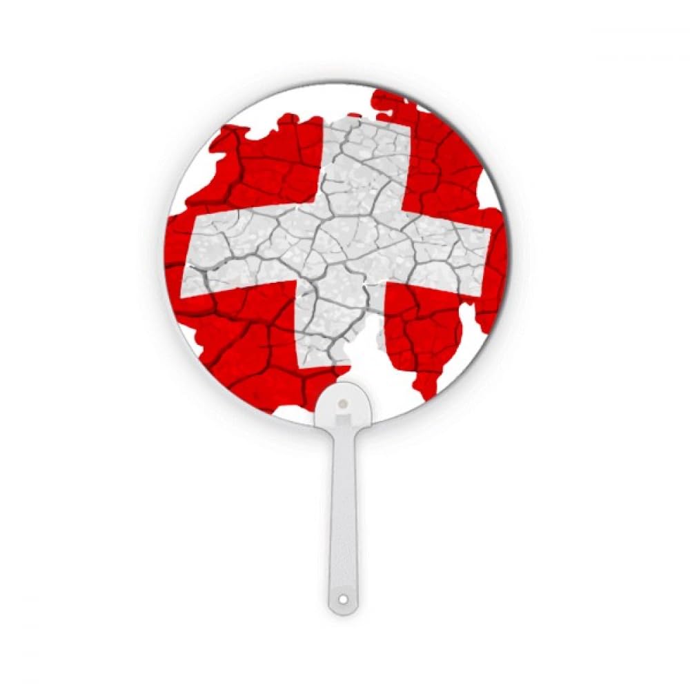 Drapeau rond en plastique motif Suisse No No Map pour embellir votre bureau ou salon