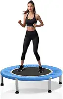 NOVEVE Trampolim Jump Profissional,Jump Cama Elastica Ginástica Com Capa Saia Diâmetro 1 M 200kg Azul