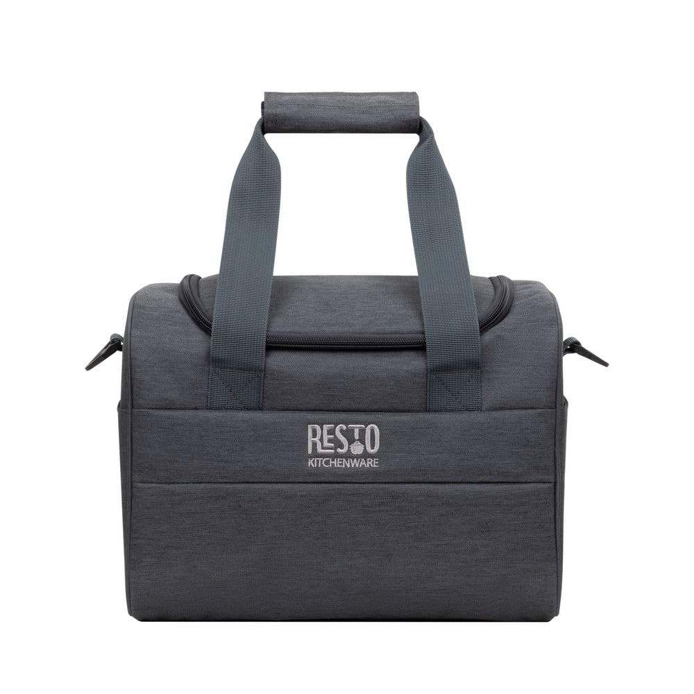 RESTO Bequeme Faltbare Thermotasche 14 L oder 19 L - Perfekte Lunchtasche für Damen & Herren, Kalte & Warme Speisen - Isolierte Kühltasche für Einkauf, Büro, Auto oder Urlaub, im Eleganten Dunkelgrau