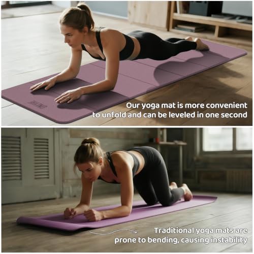 Image of Foldable Yoga Mat (12mm) Exercise Mats for Home Workout,Comfortable and Durable,Thick-Portable Folding Mat,Non Slip,Pilates Mat Thick,Outdoor Use,Meditation,Travel,Camping(71 inchx24 inch x0.47 inch)
