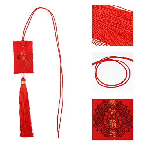 Sachet chino estilo bendecido rojo para auto con decoración colgante miniatura 5