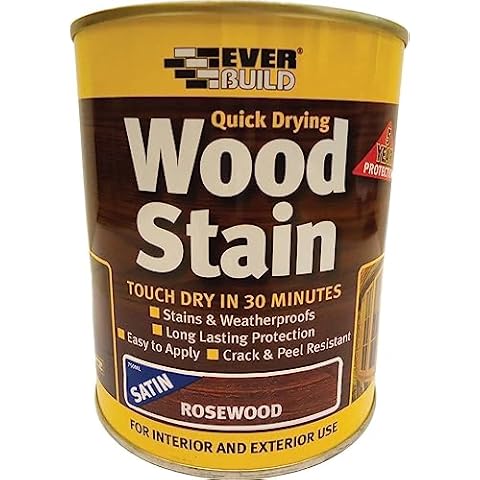 Everbuild Satin Wood Stain for Indoor and Outdoor Cover
