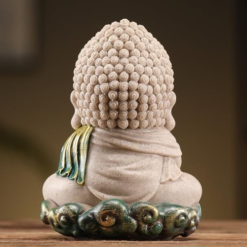 Estatua de Buda Sonriente de 3.35 Pulgadas en Base de Nube miniatura 6