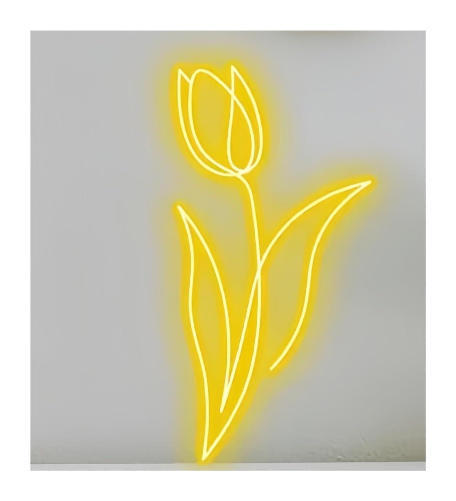 SHOUXI Sign Lamp Plants Neon Sign, Cute Art Plant Home Decor, Flower Shop Window Display 50cm(E)