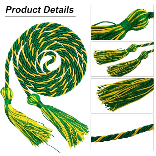 Image of GraduationMall Graduation Honor Cord 68 inch EmeraldGold