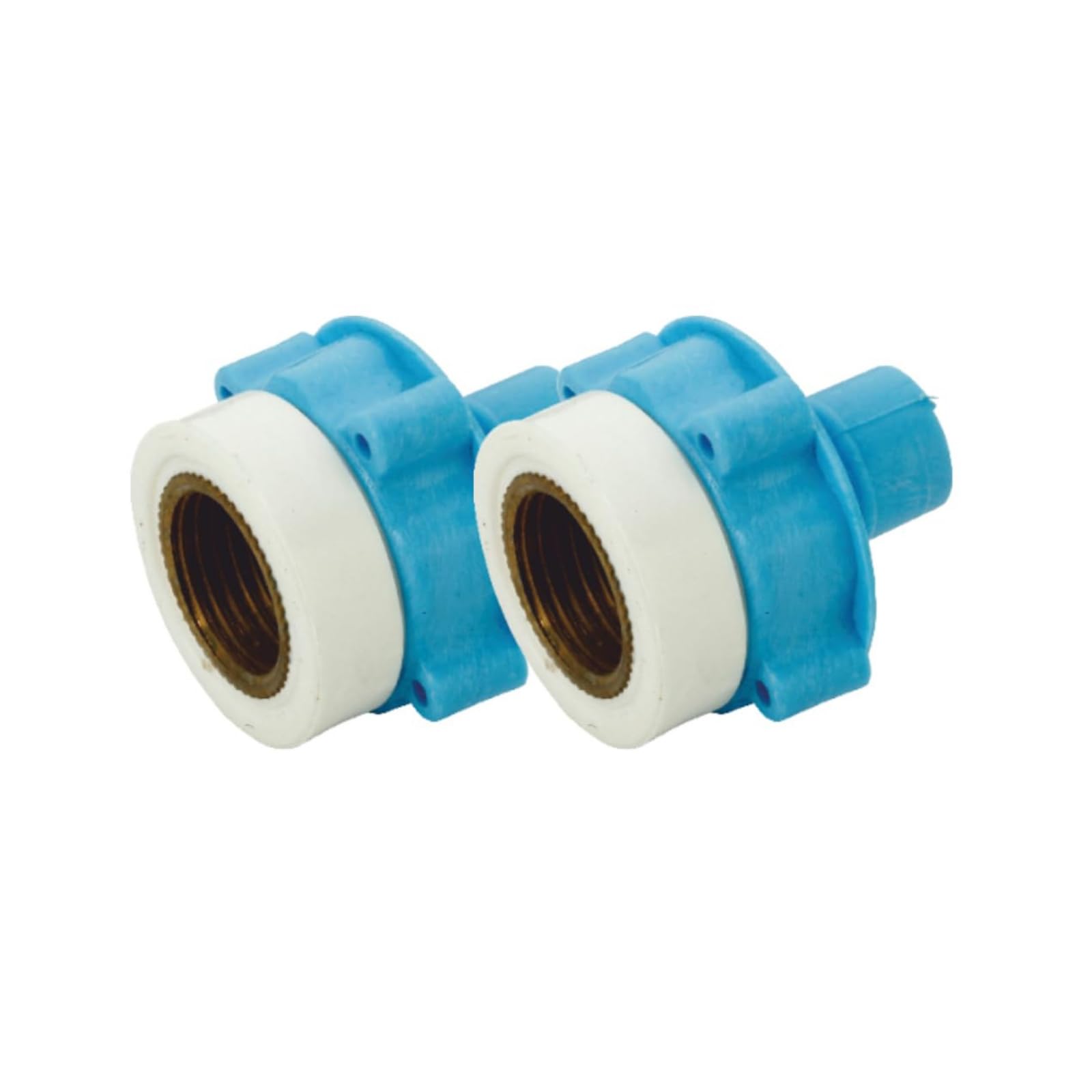 New Ware® Universal Washing Machine Tap Adapter Connect for Inlet Hose Pipe - Easy Installation, Leak-Proof Blue Tap Connector for Most Standard Taps and Faucets (Pack of 2)