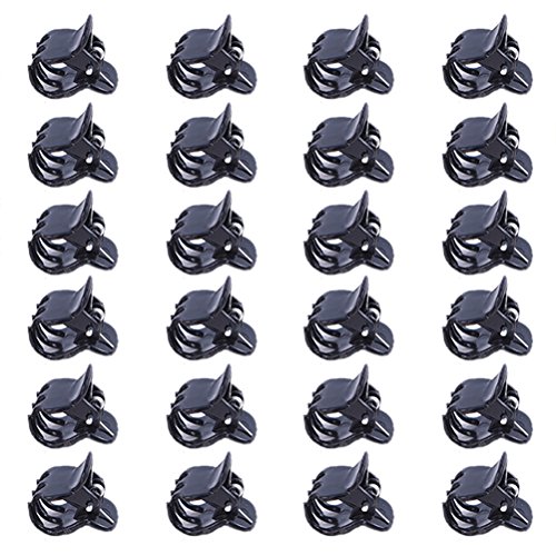 LIGONG 24 Pcs Stylish Mini Hair Claw Clips for Girls and Women (Black)