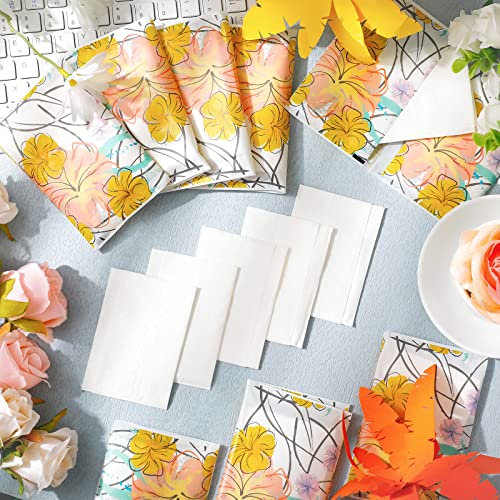 60 Pack Facial Tissues, Pocket Tissues, 3 Ply Travel Tissues, Floral Patterns Travel Size Tissues Packs For Bag Or Purse Wallet Size Facial Tissues Bulk For Travel Purse Backpack Office (Stylish) #TOP4