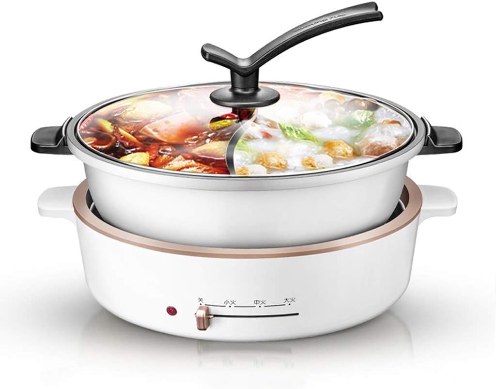 Multi-function Cooking Electric Split Lift Hot Pot Plug-in Easy Cleaning Smart Timing Home -button Automatic