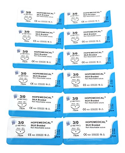 Keebomed-Hopemedical Veterinary Sutures Silk Braided Size 3/0