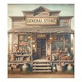 Adhesivo magnético para lavavajillas, diseño vintage de campo antiguo, para nevera, 23 x 26 pulgadas