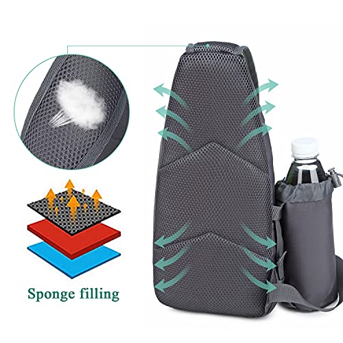 Gainty Saco de estilingue 7L feminino masculino mochila de ombro mochila causal bolsa crossbody para