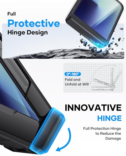 Image of ASAFCASE for Samsung Galaxy Z Flip 7 Case Wallet with Card Holder, Black | Hinge Protection, Outer Screen Protector, Heavy Duty, Shockproof Rugged Cover Phone Case for Samsung Galaxy Z Flip 7 5G 2025