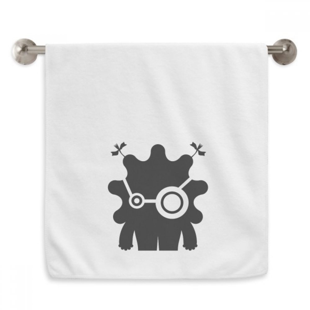 Serviette de toilette univers alien blanche pour salle de bain geek