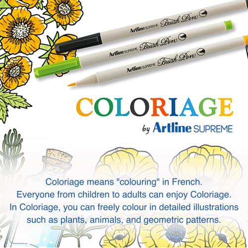 Artline Supreme Epfs Watercolor Brush Pens - 12 Pack, Water Based Colors With Thin Tip Type Tweezers, Perfect For Painting & Calligraphy #TOP2