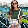 LOCCY Transparente Tasche Damen, Durchsichtig Umhängetasche Schultertasche Wasserdichte Crossbody Bags Kleine Taschen mit Verstellbarem Schultergurt für Konzerte Sportveranstaltungen Reisen (Weiß) #1