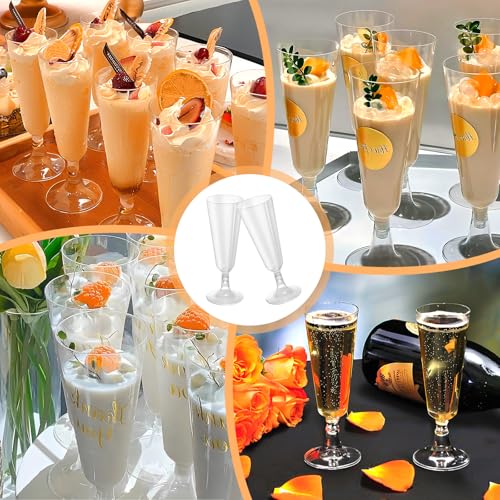 Miniatura 4 de Behiruch 30 Piezas Copas De Champán De Plástico, 160 Mltransparente Flautas, Reutilizables, Para Bodas, Fiestas Y Picnics, Transparentes Y Duraderas