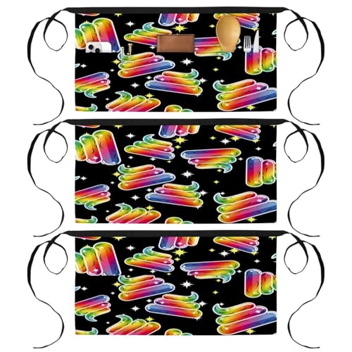 Demi-tablier de cuisine arc-en-ciel pour la pâtisserie et la maison
