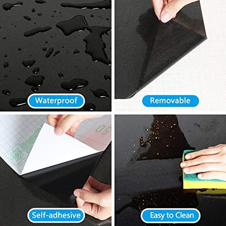 HOME13 Glossy Black Peel and Stick Wallpaper 24' x 60' - Image 4