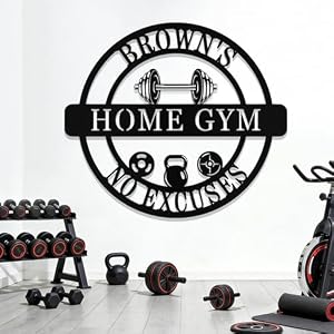 Custom Gym Sign for Home Gym, Personalized Gym Sign Metal Wall Decor Art