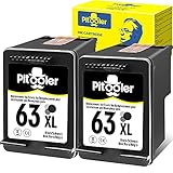 Pitooler Remanufactured 63XL Black Ink Cartridges Replacement for HP Ink 63 Black for HP Envy 4520...