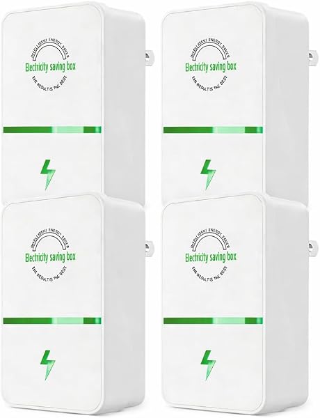 Electricity Saver Plug, Energy Saving Device for Home, Plug-in Power Saver, Voltage Stabilizer for Household Appliances, Easy to Use (4PCS) - 1