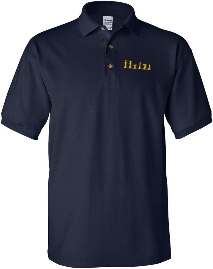Custom Polo Shirts for Men Chess Set Gold Sport Embroidery Cotton