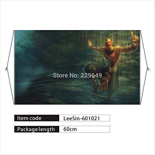 Posters city ! Lee Sin-the Blind Monk, the Hero of League of Legends Game Wall Scroll Poster Printing on Cloth Fabric Good Gift
