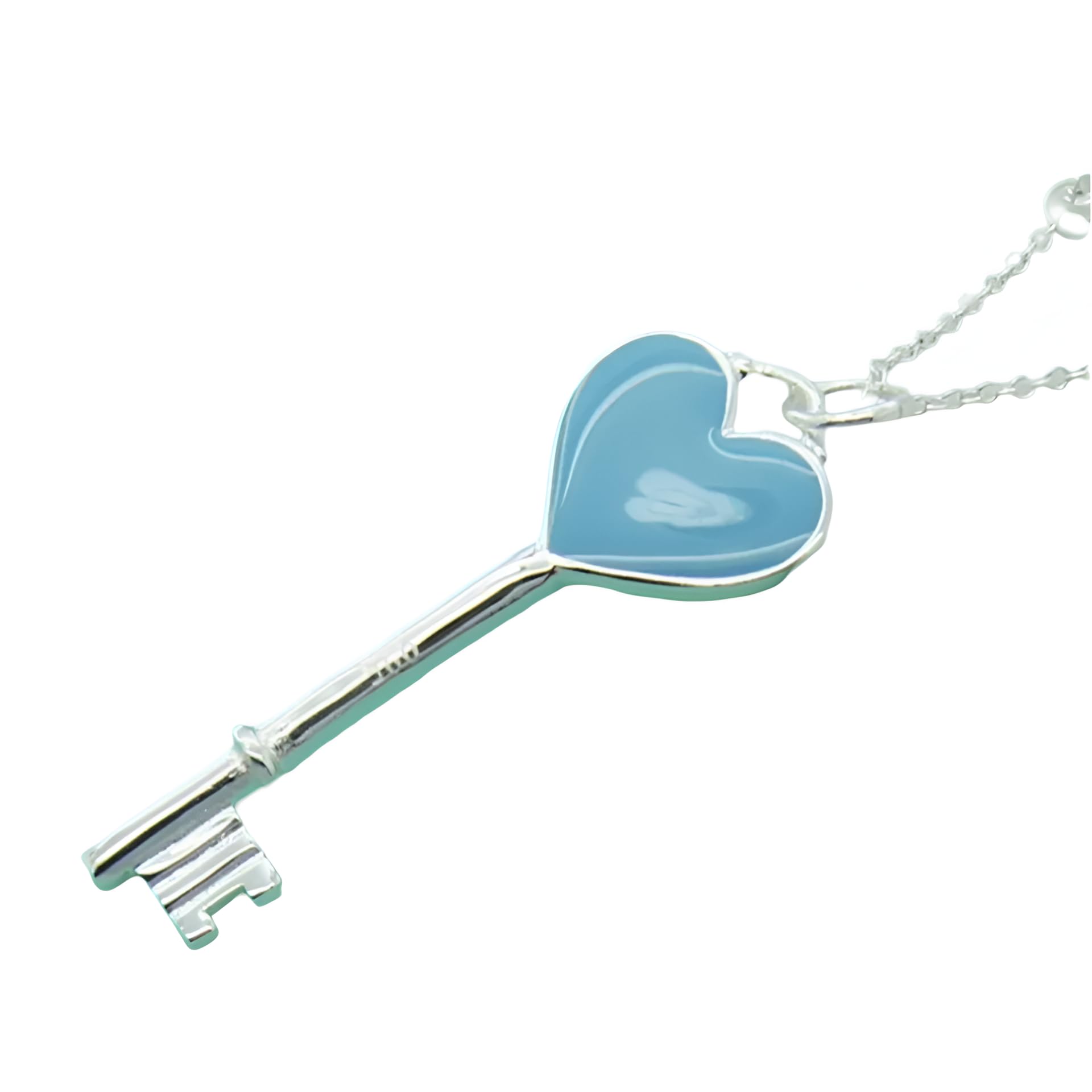 Mädchen-Accessoires Schlüssel für Frauen, 925 Sterling Silber Kristall Herz runder Schlüsselanhänger, Schlüssel für Frauen, Schloss und Schlüssel, Skelettschlüssel, Herzschlüssel