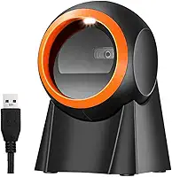 Leitor de Codigo de Barra, Leitor de Codigo de Barras Sem Fio, Scanner Rápido de Calibração Automática, Detecção de Imagem para Sistema POS de Armazém, Supermercado, Loja de Varejo e Livraria