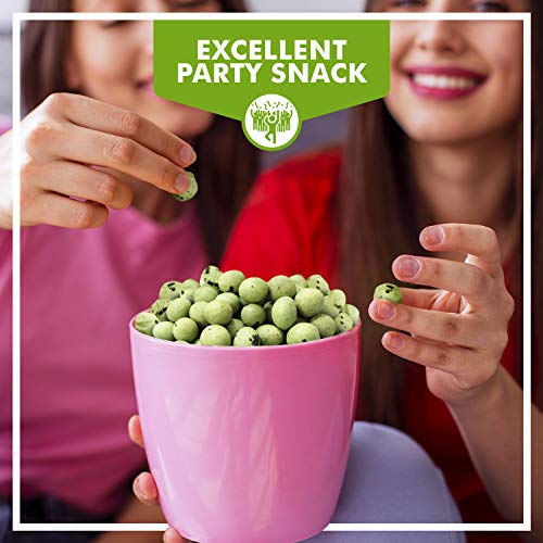 Image of Wasabi Coated Peanut - 12 Ounce - Premium Arare Rice Crackers Packed Fresh in Hawaii