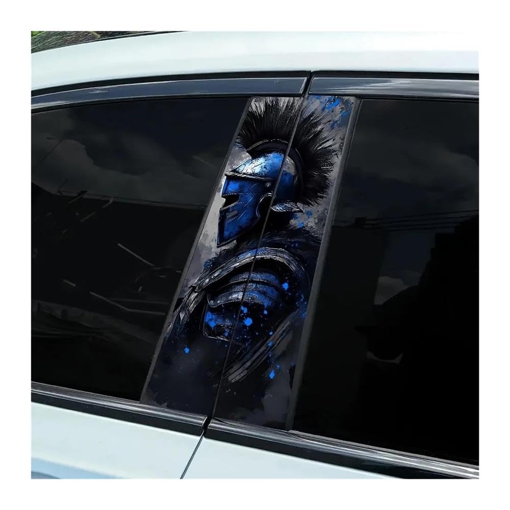 Decorative Items 2pcs Car Center Pillar Sticker Blue Soldier Auto B-Pillar Waterproof Protective Film