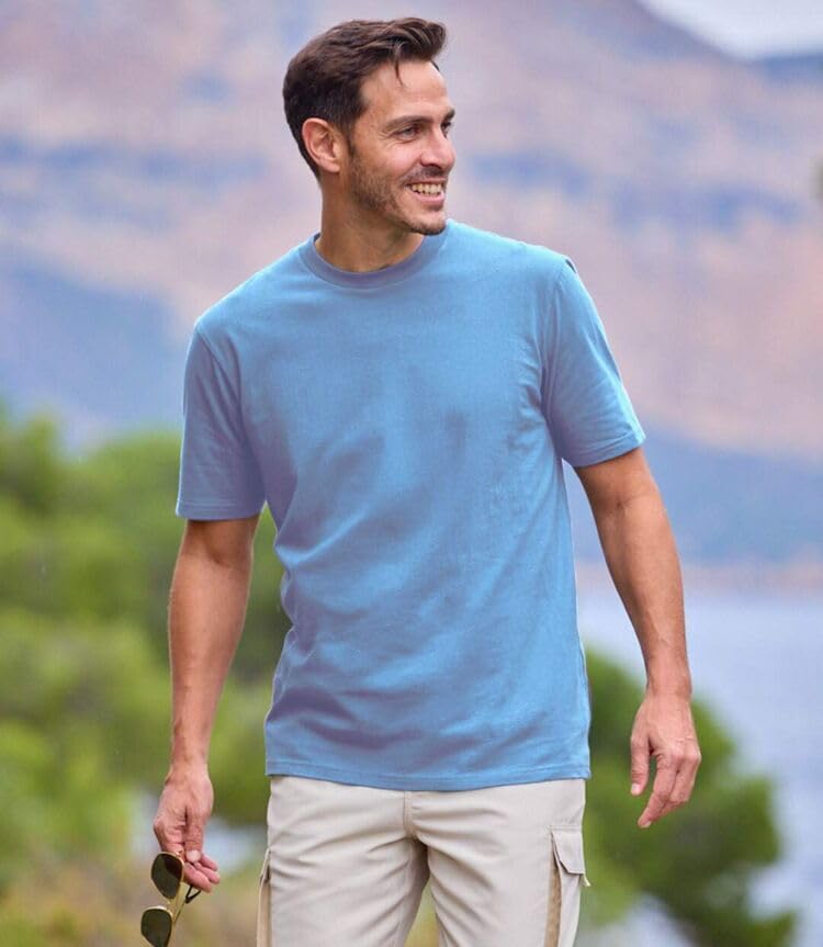 ATLAS FOR MEN - 6er-Pack Herren-T-Shirts mit kurzen Ärmeln - Erhältlich in großen Größen von M bis 5XL
