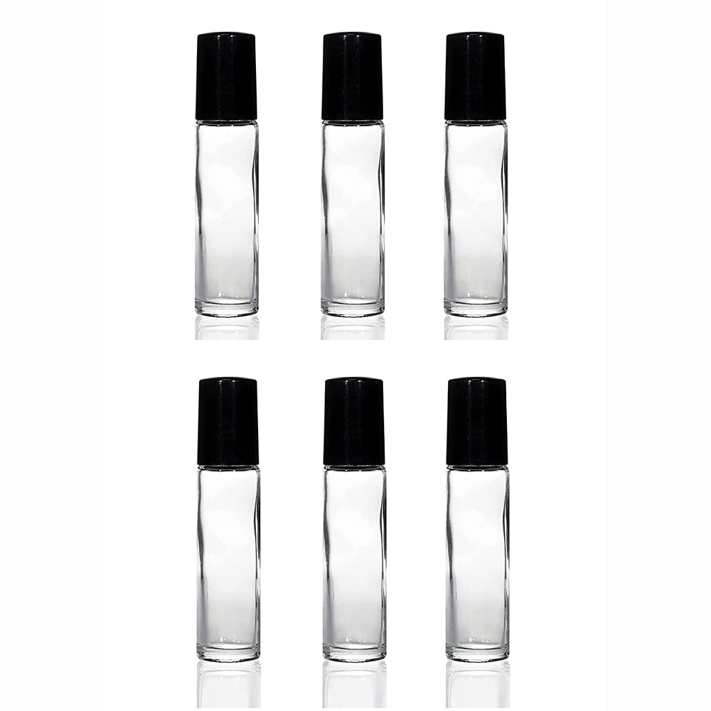 Rosy Cozy 10ml Premium Empty Refillable Reusable Roll on Glass Bottles for Essential oils, DIY Perfumes, Cosmetics, Blends Set of 6 Bottles-image-17