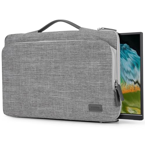 Funda para monitor portátil de 18.5 pulgadas con asa de poliuretano y bolsillo para accesorios