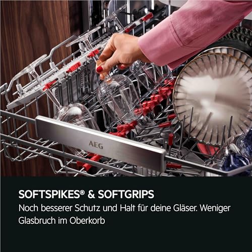 Teilintegrierter AEG 8000 Geschirrspüler, 60cm, smarte WiFi Spülmaschine, vielseitige Körbe & sichere Glasreinigung, ZoneClean, leise 40dB, nur 8,4 Liter Wasserverbrauch, Besteckschublade, GT8200B2SO