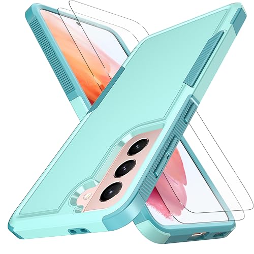 Coque Galaxy S21 5G YmhxcY intégrale verte avec 2 protections écran 6,2 pouces
