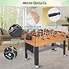RAYKEEP 54" 4-in-1 Multi Game Table, Combination Game Table Set, Combo Games Table for Home, Game Room w/Soccer, Billiards Tabletop, Table Tennis, Hockey Tabletop