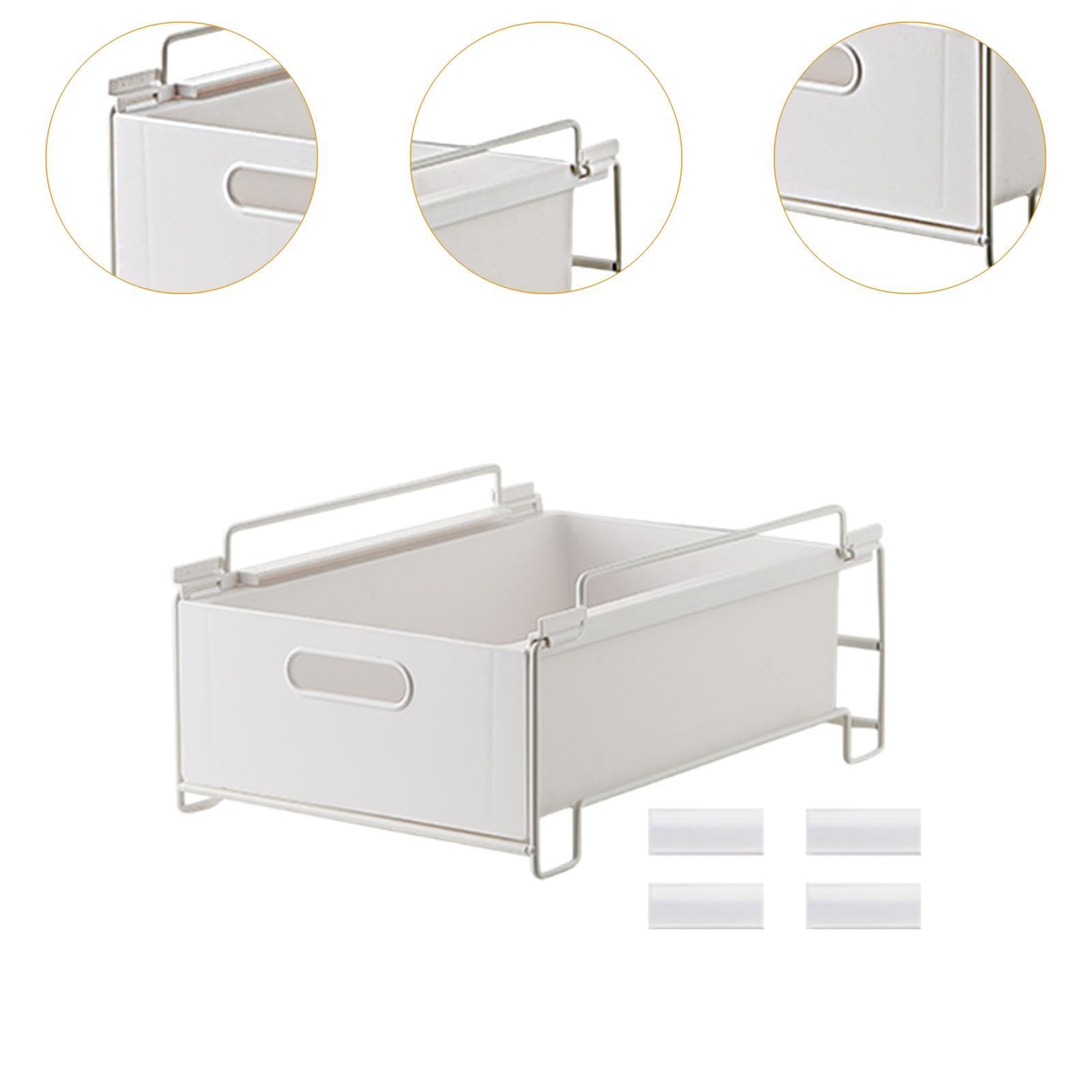 Organizador Extraíble para debajo Del Lavabo, Organizador de Armario Multiusos con Cajón Deslizante, Estante de Almacenamiento Apilable para El Baño, tal como se describe, 35cmx25cmx16cm