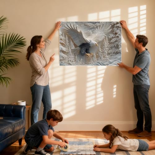 Puzzle de águila calva de 1000 piezas para unión familiar 2