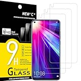 NEW'C Lot de 3, Verre Tremp� pour Honor View 20, Huawei Nova 4, Film Protection �cran sans Bulles d'air Ultra R�sistant (0,33mm HD Ultra Transparent) Duret� 9H Glass